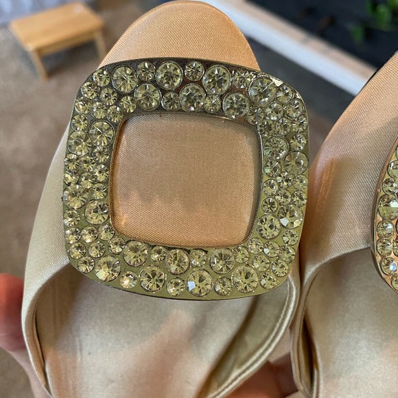 NWOT Roger Vivier Satin Chips Strass Ballerina Flats - Picture 6 of 10